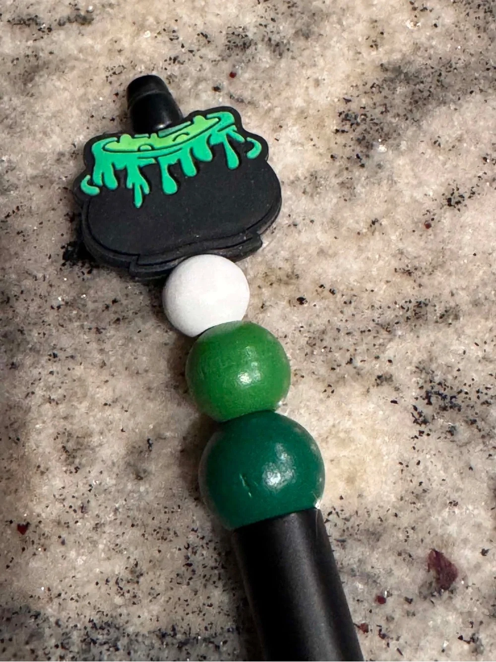 Witches Brew Green Bead Novelty Pen